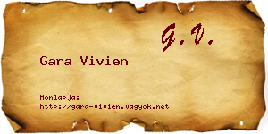Gara Vivien névjegykártya